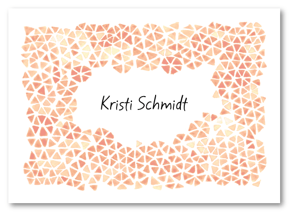 Peach Triangles Stationery