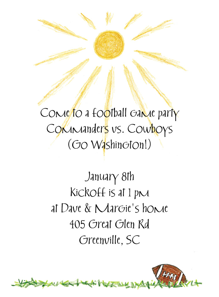 Football Party Invitations