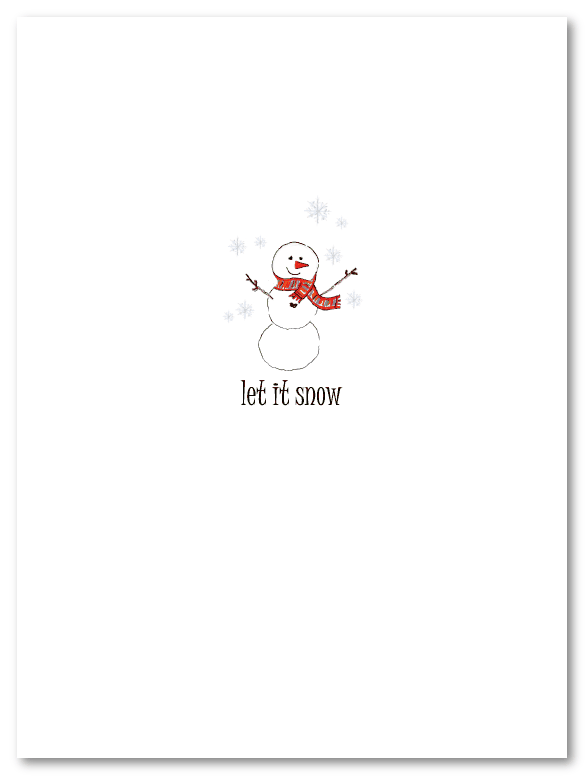 Cold Snowman Personalized Christmas Card
