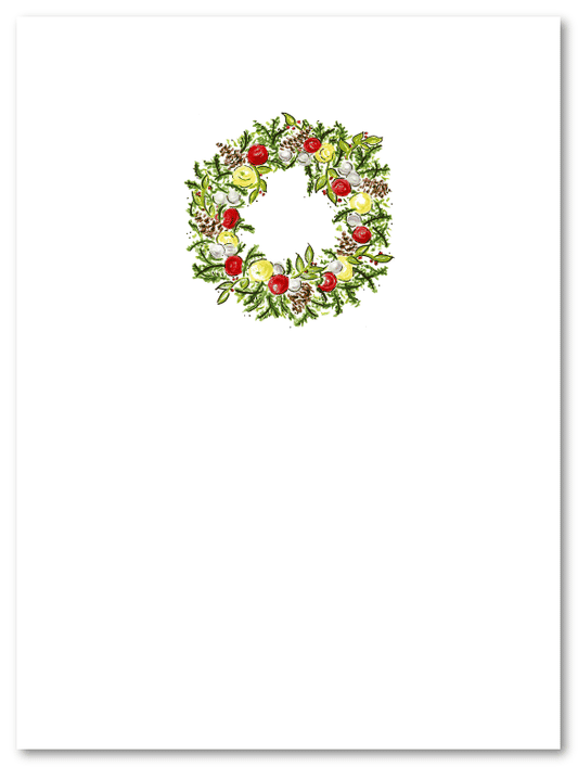 Williamsburg Wreath Personalized Christmas Card