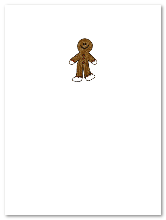 Gingerbread Man Personalized Christmas Card