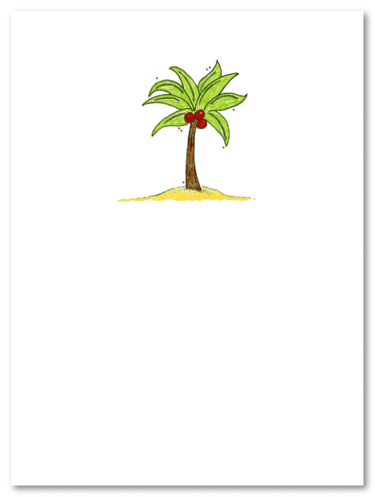 Palm Tree Personalized Christmas Card