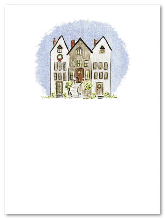 Townhouse Personalized Christmas Card