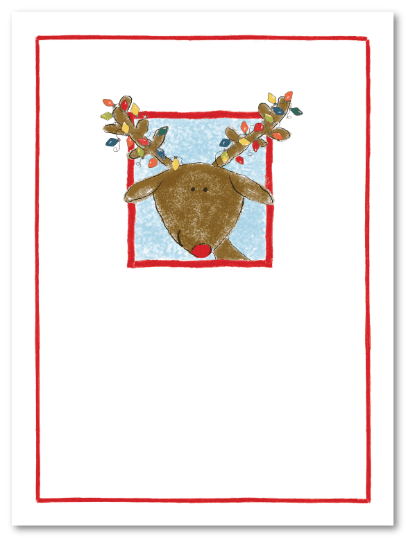 Reindeer Personalized Christmas Card