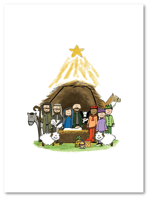 Nativity Personalized Christmas Cards