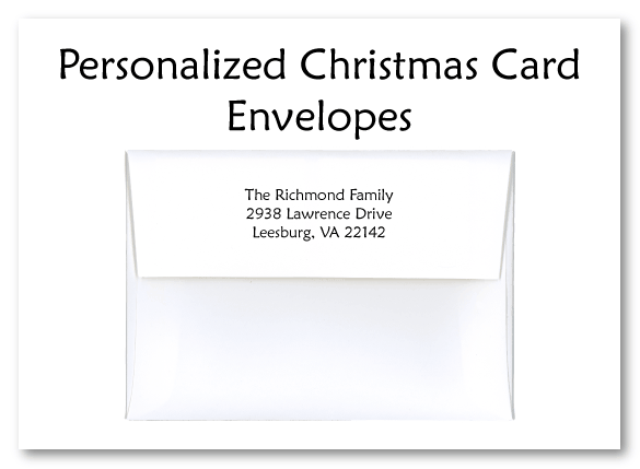 Christmas Card Personalized Envelope