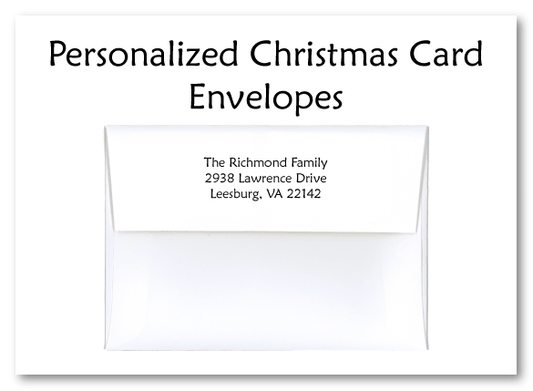 Christmas Card Personalized Envelope