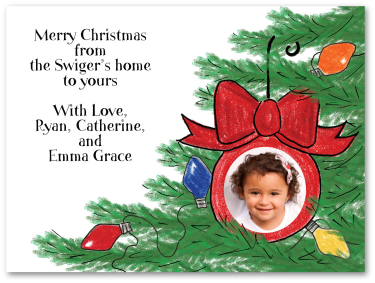 Christmas Tree Ornament Photo Card