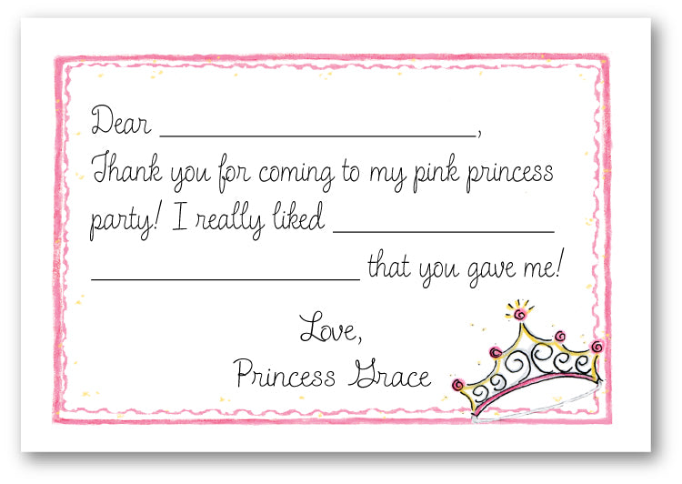 Princess Crown Flat Notecard
