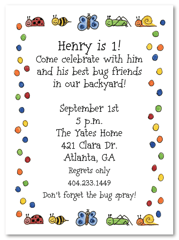 Bugs Birthday Invites