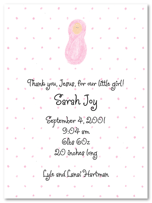 Newborn Girl Birth Announcements