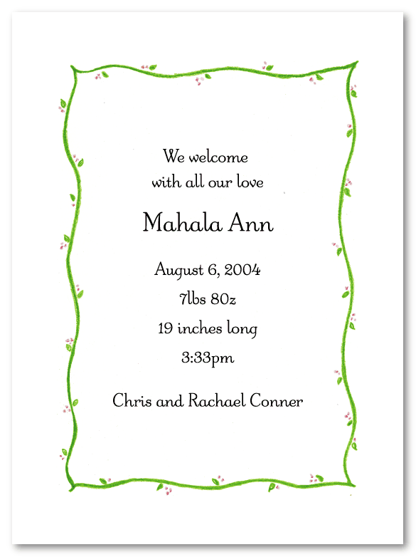 Petite Border Invitations