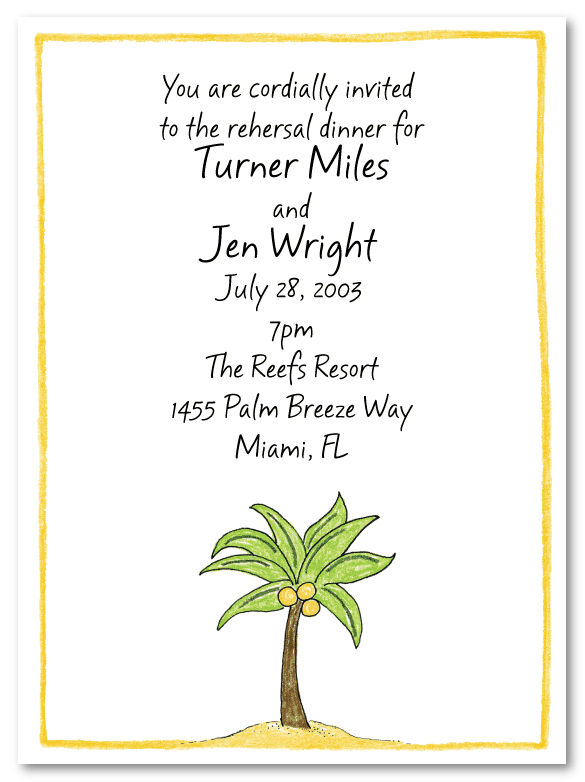 Palm Tree Invitations