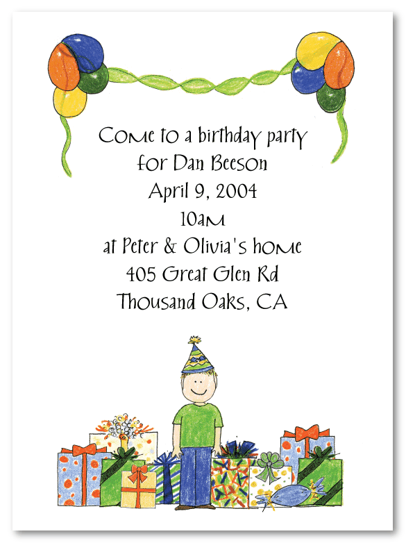 Boys Birthday Party Invitation