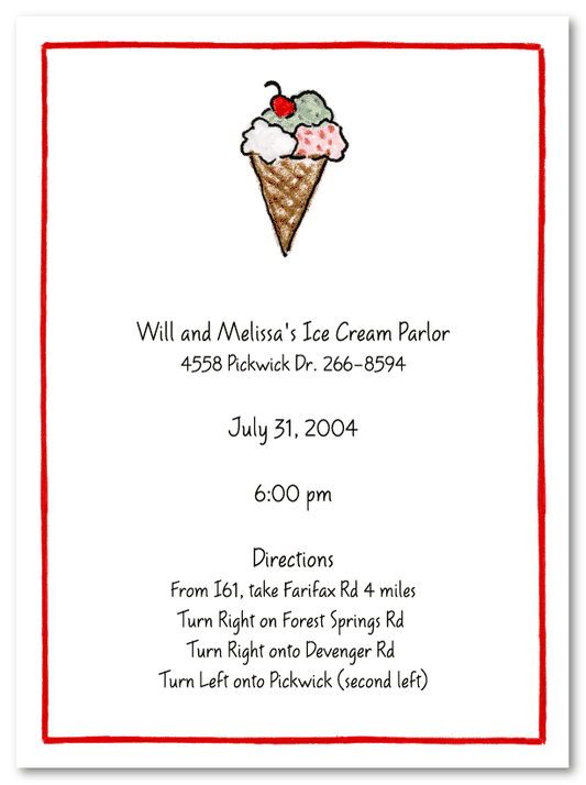 Ice Cream Invitations