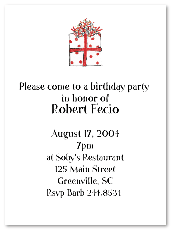 Red Dot Gift Invitations