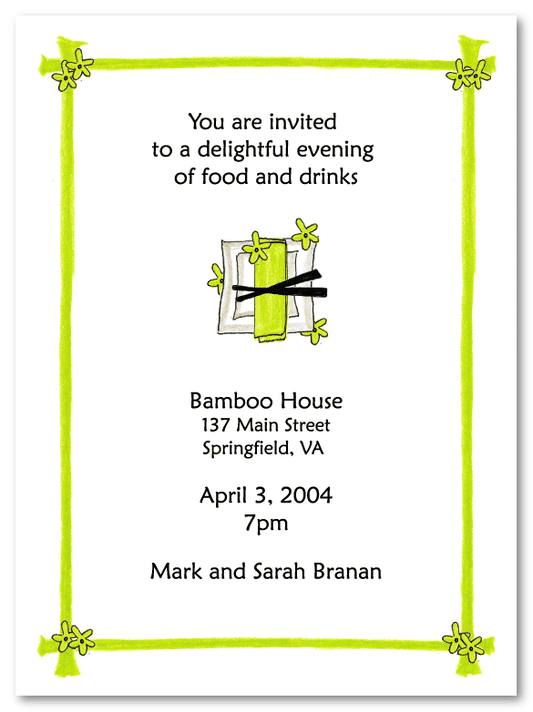 Asian Plate Invitations