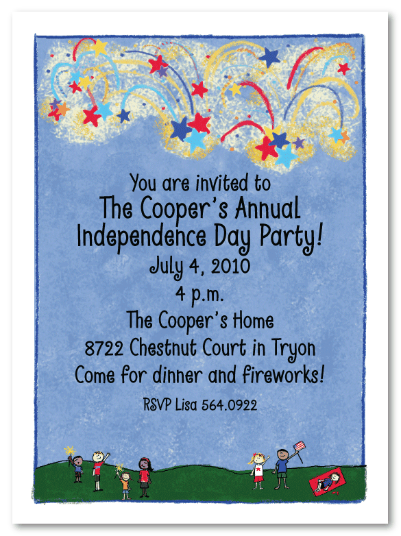 Fireworks Party Invitations