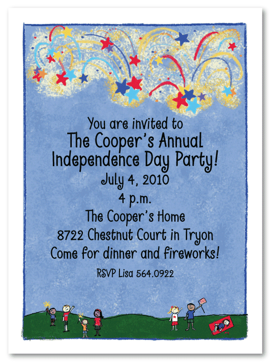 Fireworks Party Invitations