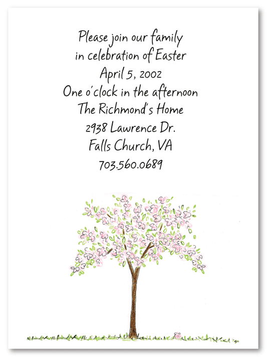 Spring Tree Invitations
