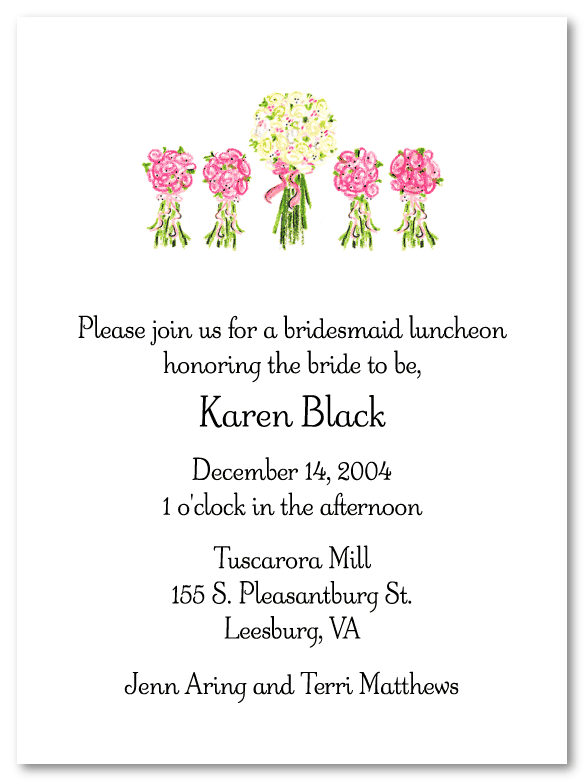 Wedding Bouquets Party Invites