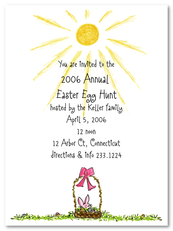 Easter Basket Invitations