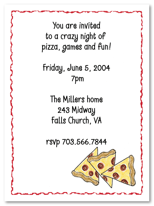 Pizza Party Invitation