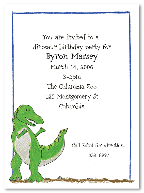 Dinosaur Party Invites