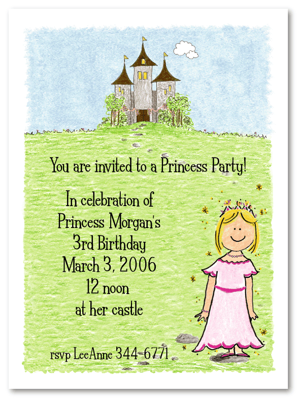 Blonde Princess Invitations