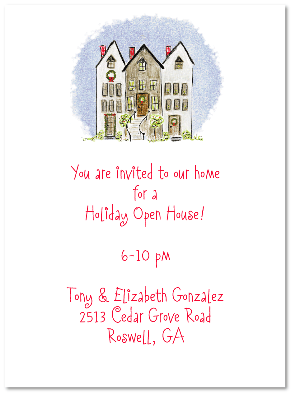 Christmas Townhouse Invitations