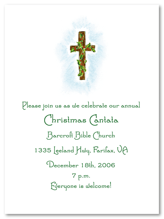 Christmas Cross Invitations