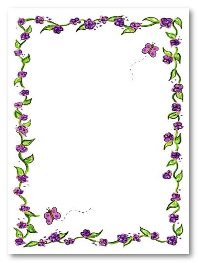 Caroline Purple Border Invitations