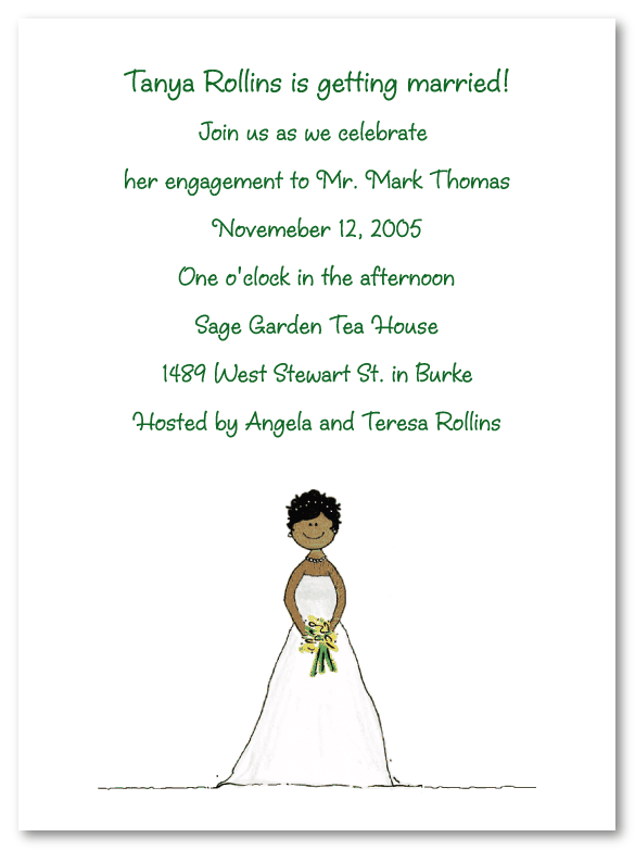 African American Bride-To-Be Invitations