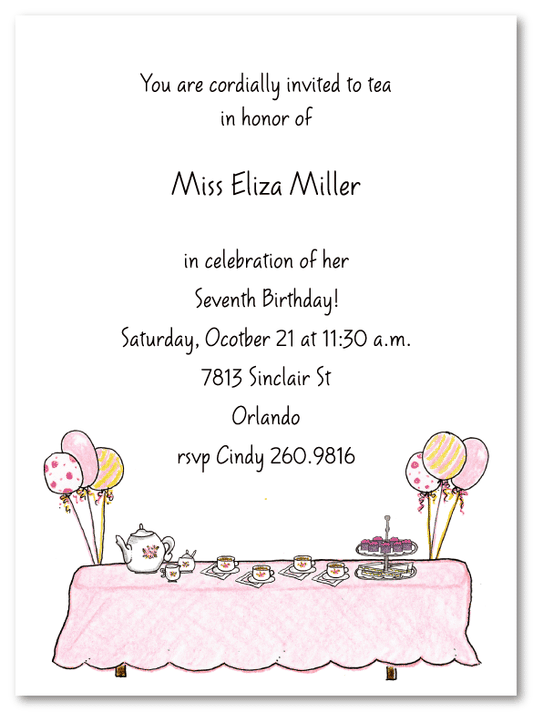 Tea Party Invites