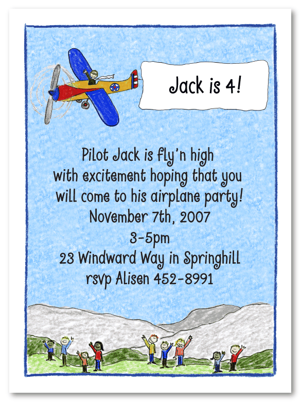 Airplane Invitations