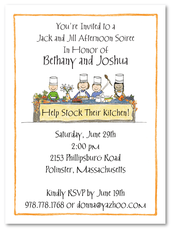 Boy's and Girl's Cooking Invitations