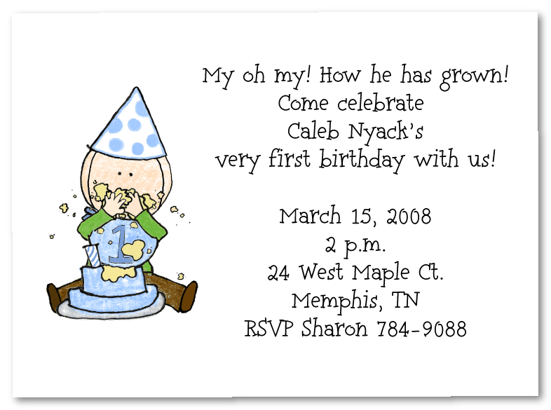First Birthday Invite