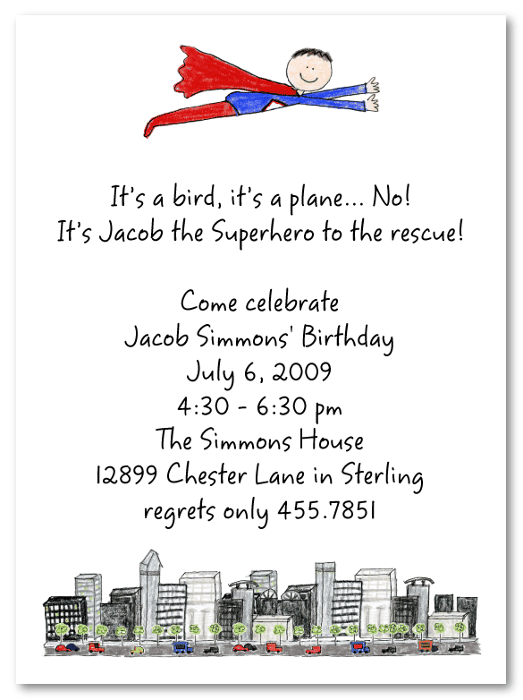 Superhero Invitations