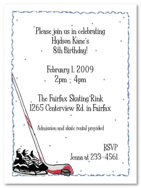 Ice Hockey Invitations