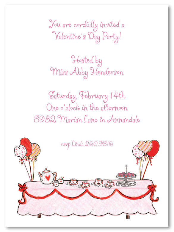 Valentine Tea Invitations
