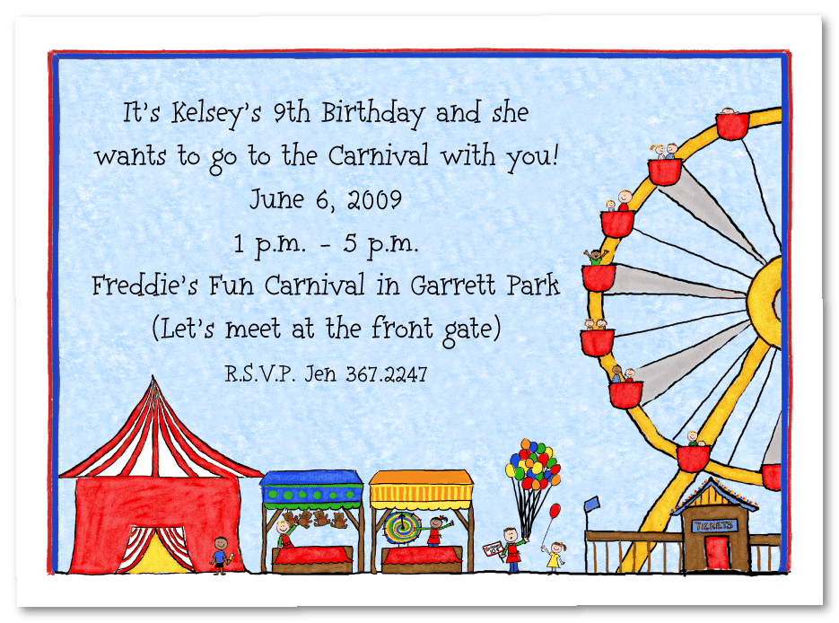 Carnival Invitations