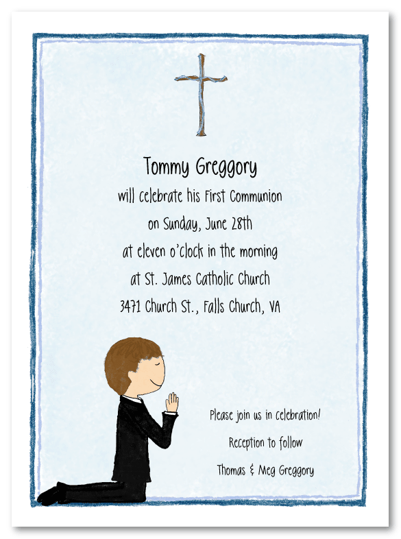 Boy's First Communion Invitations