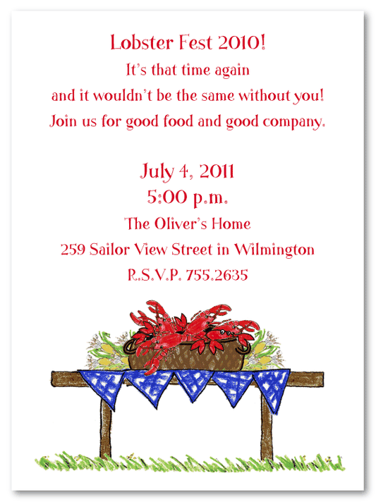 Lobster Invitations