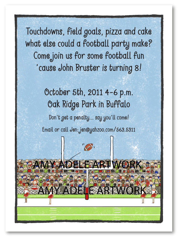 Football Field Invitations