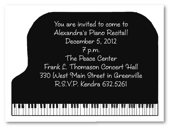 Piano Invitations