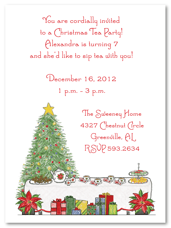 Christmas Tea Party Invitations