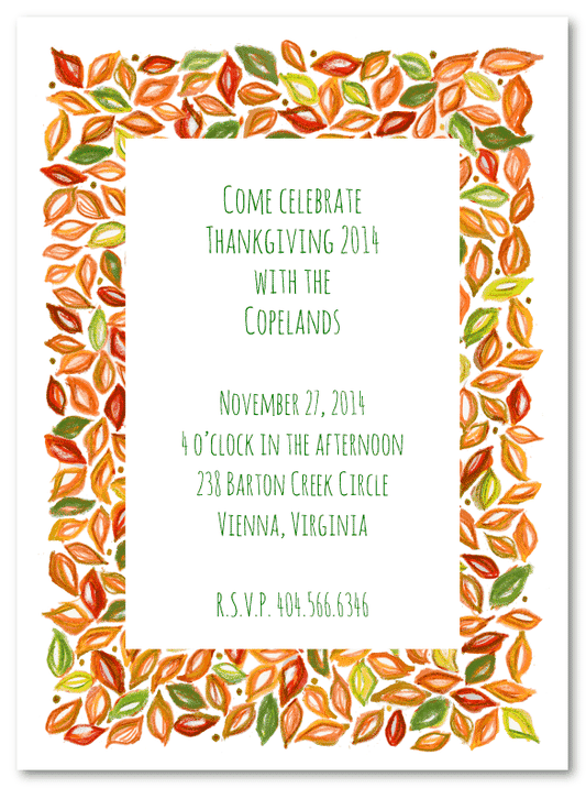 Fall Leaves Invitations