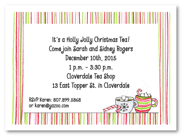 Holiday Mugs Party Invitations