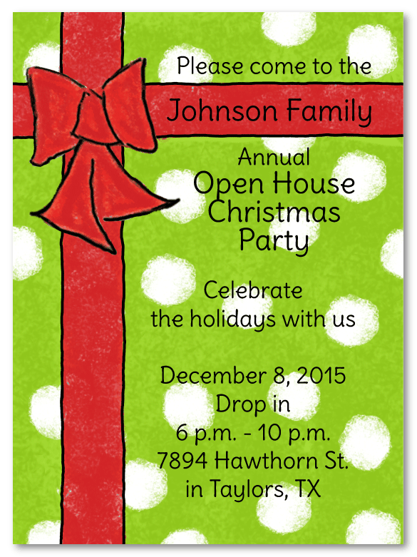 Christmas Present Party Invitations