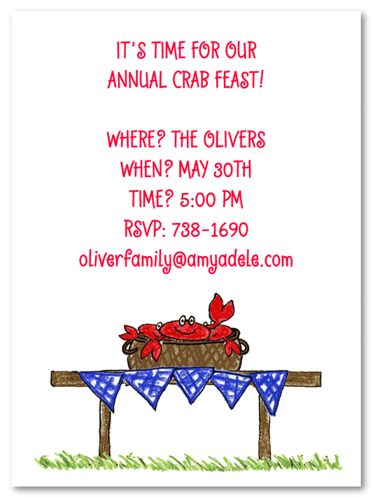 Crab Festival Invitations